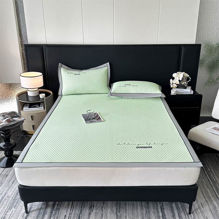 91家纺网 家纺一手货源 找家纺 笙意家纺 2025新款A类豆豆凉感软席席子凉席-夏至 赫拉-薄荷绿