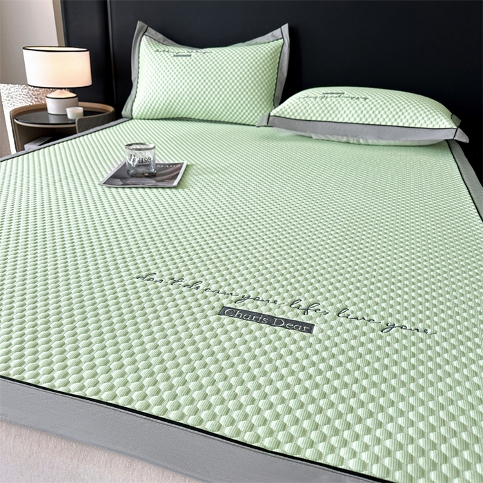 91家纺网 家纺一手货源 找家纺 笙意家纺 2025新款A类豆豆凉感软席席子凉席-夏至 赫拉-薄荷绿