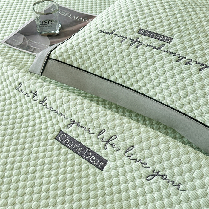 91家纺网 家纺一手货源 找家纺 笙意家纺 2025新款A类豆豆凉感软席席子凉席-夏至 赫拉-薄荷绿