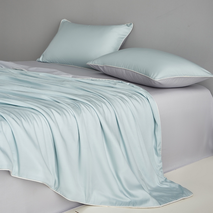 91家纺网 家纺一手货源 找家纺 （总）沐白家居 2025新款竹纤维+莱塞尔夏被四件套