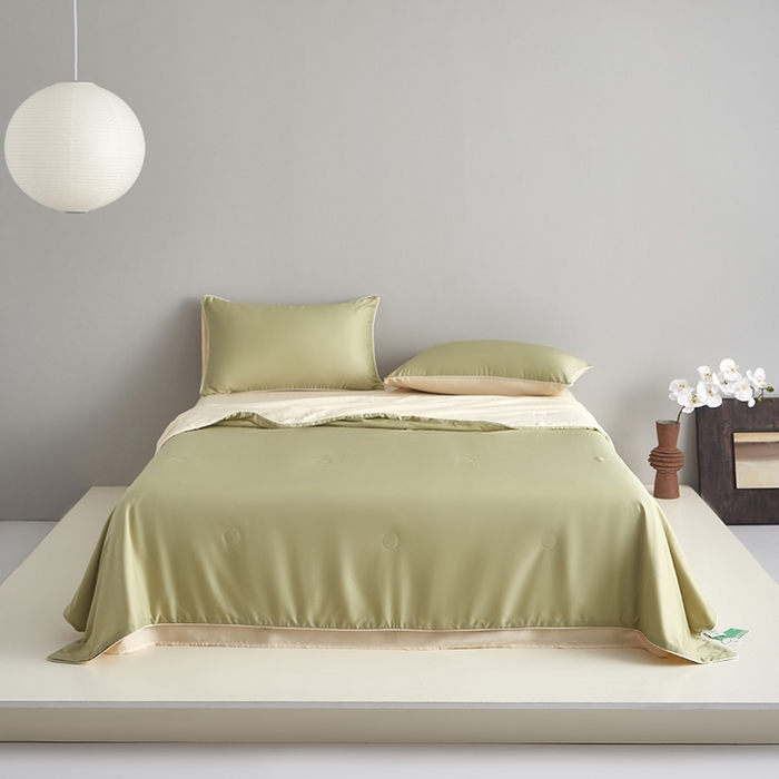 91家纺网 家纺一手货源 找家纺 （总）沐白家居 2025新款竹纤维+莱塞尔夏被四件套