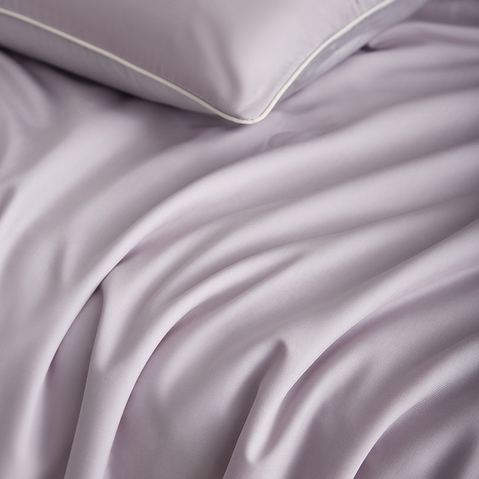 91家纺网 家纺一手货源 找家纺 沐白家居 2025新款竹纤维+莱塞尔夏被四件套 紫烟--西冷灰