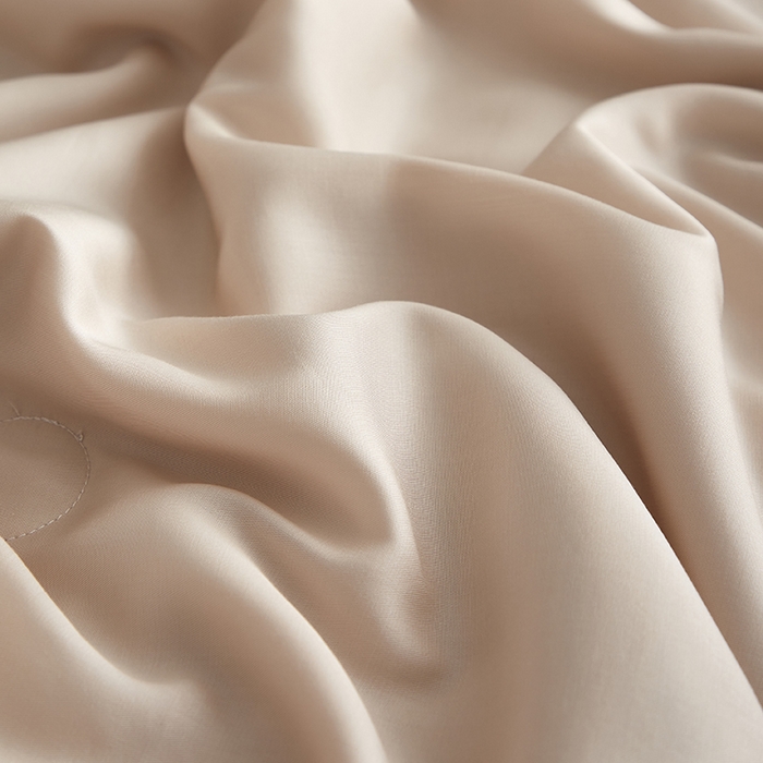 91家纺网 家纺一手货源 找家纺 沐白家居 2025新款竹纤维+莱塞尔夏被四件套 泡芙--秋风棕