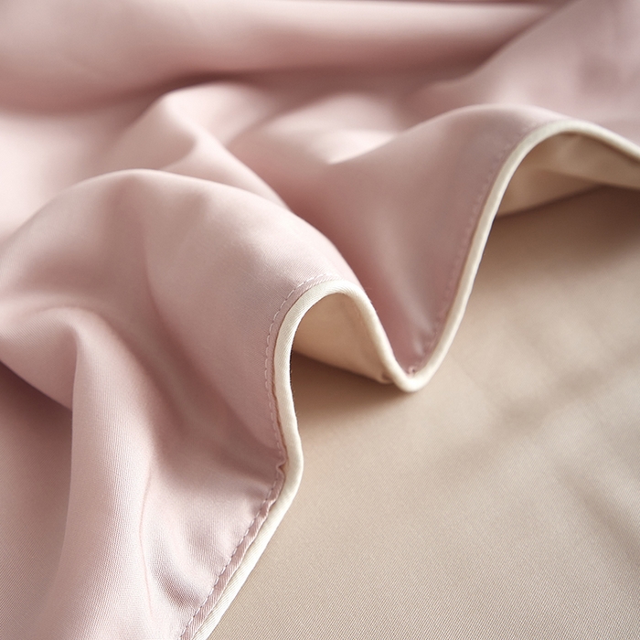 91家纺网 家纺一手货源 找家纺 沐白家居 2025新款竹纤维+莱塞尔夏被四件套 芋泥灰粉--兰玉