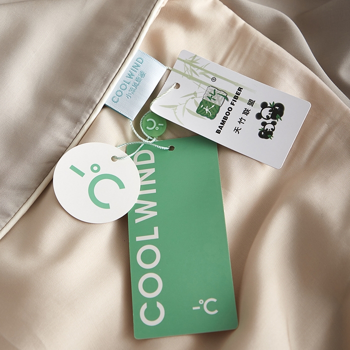 91家纺网 家纺一手货源 找家纺 沐白家居 2025新款竹纤维+莱塞尔夏被四件套 流金灰--兰玉