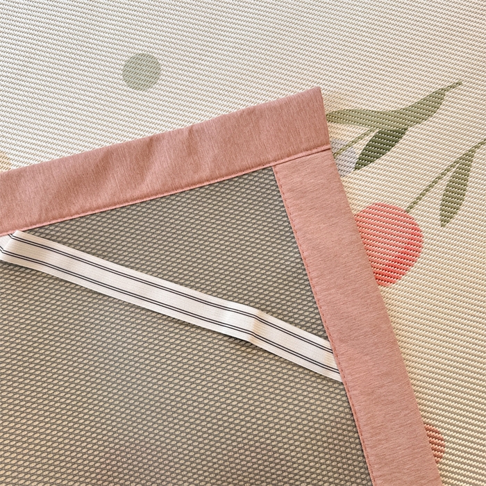 91家纺网 家纺一手货源 找家纺 典曼家纺 2025新款600D数码印花冰藤席席子凉席-床席款 浪漫郁金香