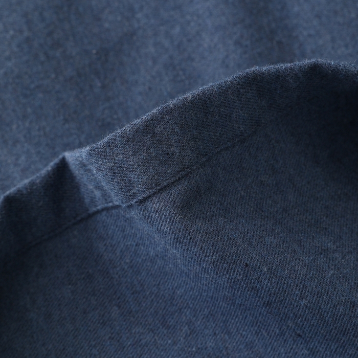 91家纺网 家纺一手货源 找家纺 伊嫚家居 2025新款无印日式双股全棉法兰绒家居服良品睡衣女纯棉直播秋冬款情侣睡衣 海军蓝纯色男