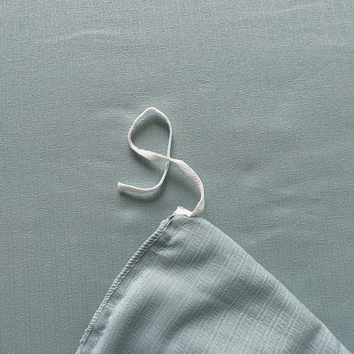 91家纺网 家纺一手货源 找家纺 王朝国际 2025新款直播热款有氧提花有氧双层纱碎花单被套 奶蓝泡芙