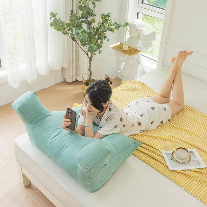 91家纺网 家纺一手货源 找家纺 一兰家纺 2025新款单人床头靠垫护腰靠背靠枕大抱枕抱抱靠 抱抱靠-釉绿色