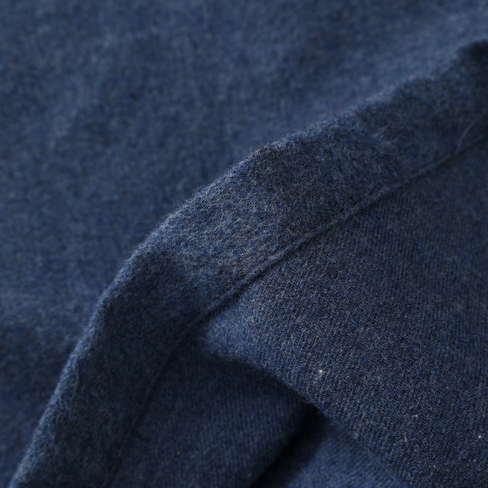 91家纺网 家纺一手货源 找家纺 伊嫚家居 2025新款无印日式双股全棉法兰绒家居服良品睡衣女纯棉直播秋冬款情侣睡衣 海军蓝纯色女