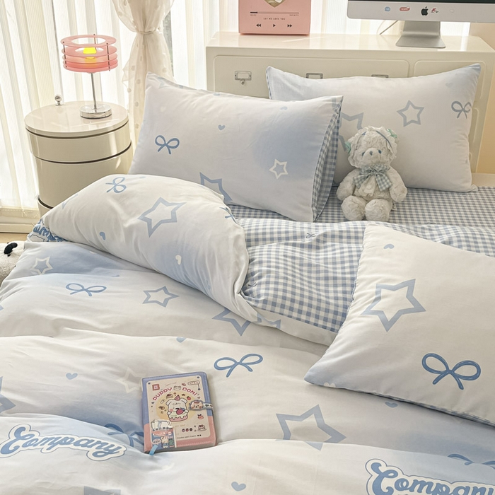 91家纺网 家纺一手货源 找家纺 晨希家居 2025新款全棉卡通印花简约款单被套-梦境