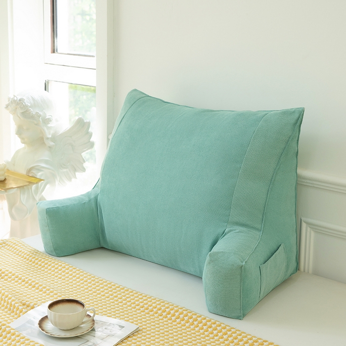 91家纺网 家纺一手货源 找家纺 一兰家纺 2025新款单人床头靠垫护腰靠背靠枕大抱枕抱抱靠 抱抱靠-釉绿色