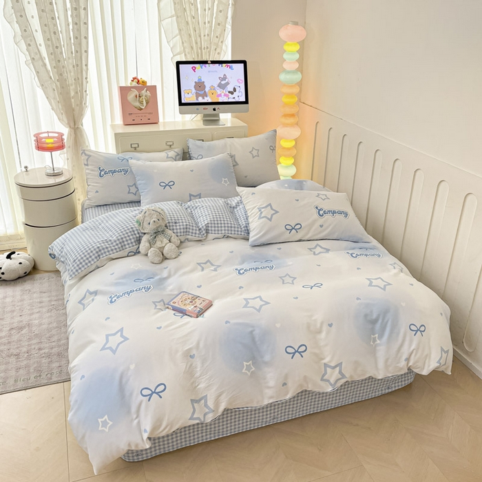 91家纺网 家纺一手货源 找家纺 晨希家居 2025新款全棉卡通活性印花四件套-梦境