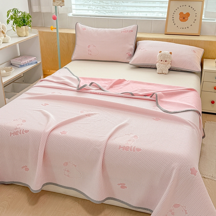 91家纺网 家纺一手货源 找家纺 （总）雪鲨家纺  2025新款凉豆豆夏凉被针织棉空调被冰豆豆夏被可机洗礼品跑量A类