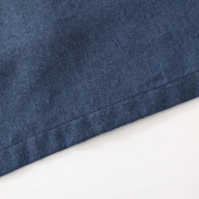 91家纺网 家纺一手货源 找家纺 伊嫚家居 2025新款无印日式双股全棉法兰绒家居服良品睡衣女纯棉直播秋冬款情侣睡衣 海军蓝纯色男