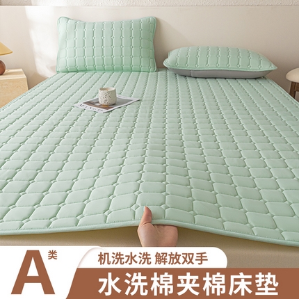 91家纺网 家纺一手货源 找家纺 （总）欧邦 2025春夏新款四季款无印风纯色水洗棉床褥榻榻米床垫