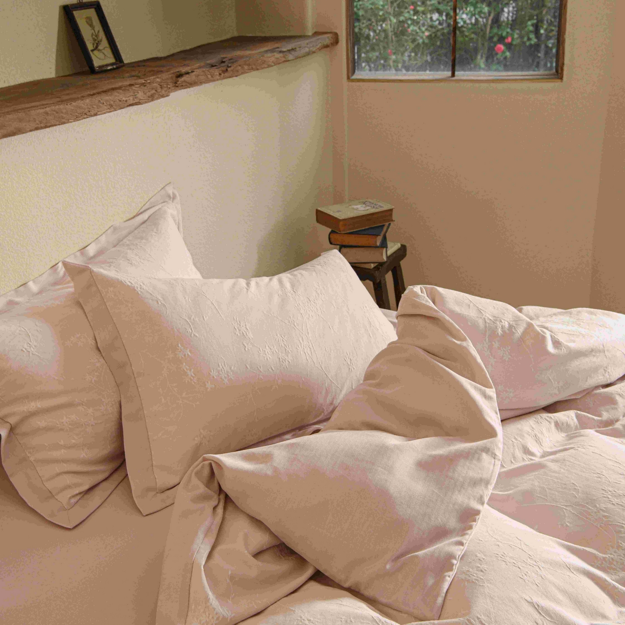 91家纺网 家纺一手货源 找家纺 云上 2025全棉提花床品系列·风铃 风铃-粉