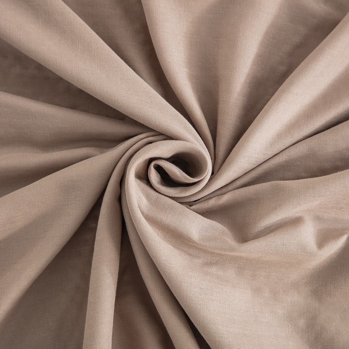 91家纺网 家纺一手货源 找家纺 鲁爱家纺供货 2025新款全棉双层纱绣花四件套 初语-月色咖