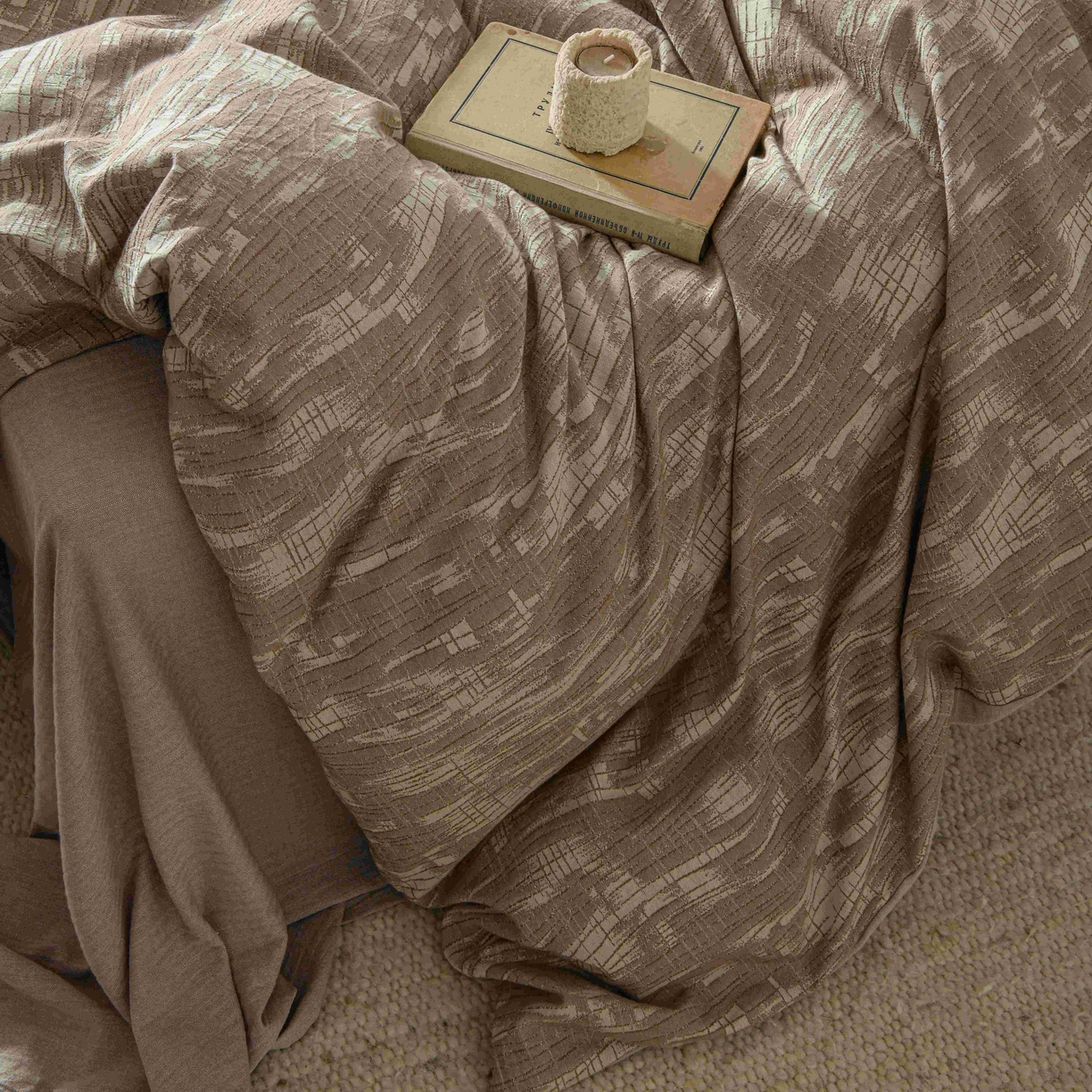 91家纺网 家纺一手货源 找家纺 （总）云上 2025全棉色织大提花床品·侘寂潮汐  