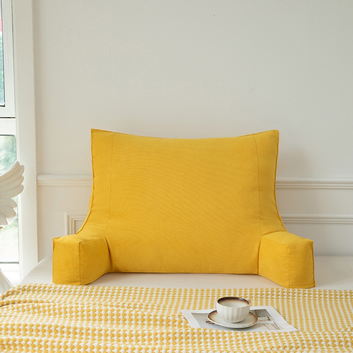 91家纺网 家纺一手货源 找家纺 一兰家纺 2025新款单人床头靠垫护腰靠背靠枕大抱枕抱抱靠 抱抱靠-明艳黄