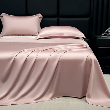 91家纺网 家纺一手货源 找家纺 （总）梦幻之城 2025新款水洗真丝纯色床单