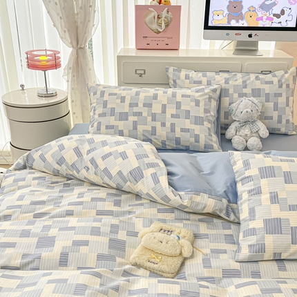 91家纺网 家纺一手货源 找家纺 晨希家居 2025新款全棉卡通印花简约款单被套-子影