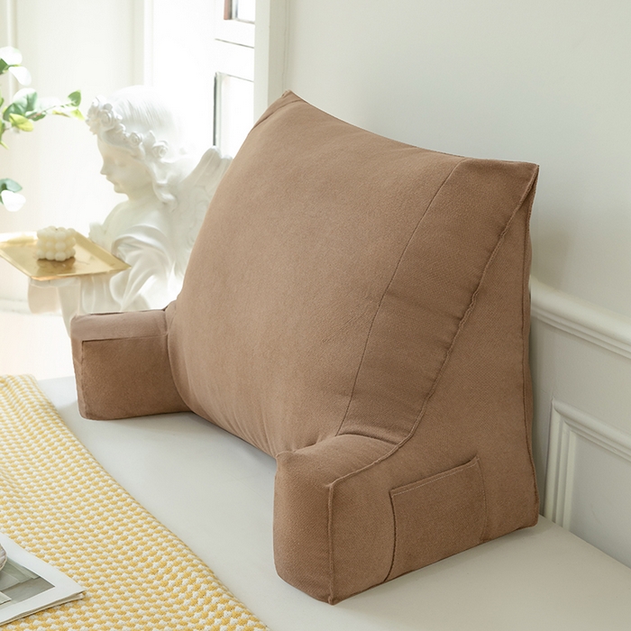 91家纺网 家纺一手货源 找家纺 一兰家纺 2025新款单人床头靠垫护腰靠背靠枕大抱枕抱抱靠 抱抱靠-枫叶棕