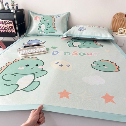 倾慕家纺 800D数码大版冰丝凉席 恐龙宝宝