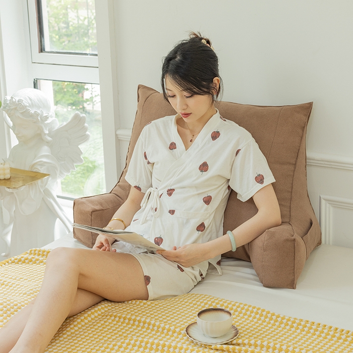 91家纺网 家纺一手货源 找家纺 一兰家纺 2025新款单人床头靠垫护腰靠背靠枕大抱枕抱抱靠 抱抱靠-枫叶棕