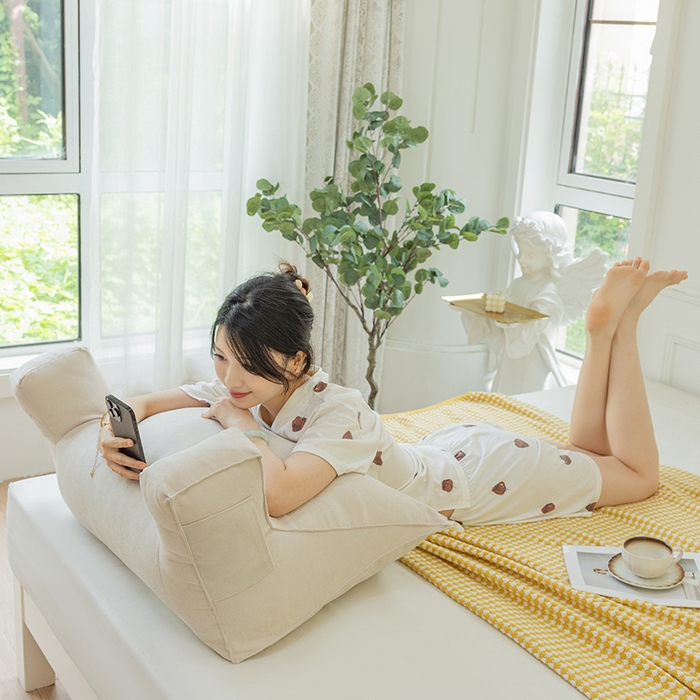 91家纺网 家纺一手货源 找家纺 一兰家纺 2025新款单人床头靠垫护腰靠背靠枕大抱枕抱抱靠 抱抱靠-奶昔米