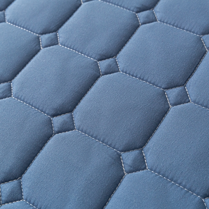 91家纺网 家纺一手货源 找家纺 欧邦 2025春夏新款四季款无印风纯色水洗棉床褥榻榻米床垫 床笠-深蓝