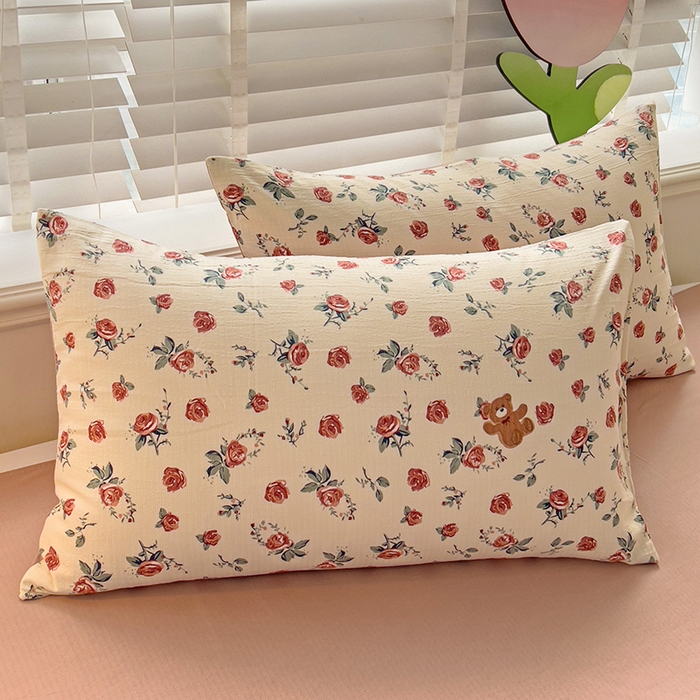 91家纺网 家纺一手货源 找家纺 王朝国际 2025新款直播热款有氧提花有氧双层纱碎花单被套 漫花