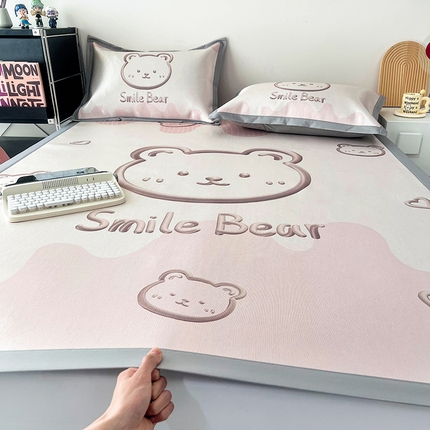 倾慕家纺 800D数码大版冰丝凉席 3D小熊