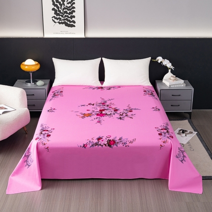 91家纺网 家纺一手货源 找家纺 居美良品 2025新款国民老上海床单 经典牡丹-粉色