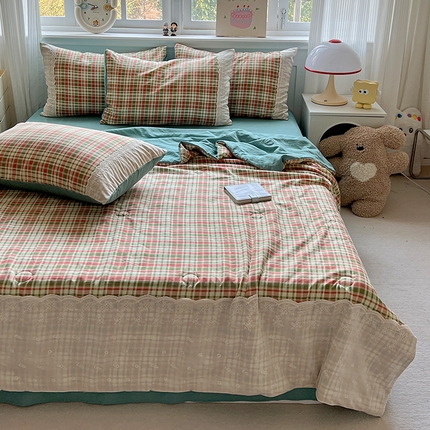 （总）妖妖家纺 2025复古蕾丝公主糯糯夏凉被四件套