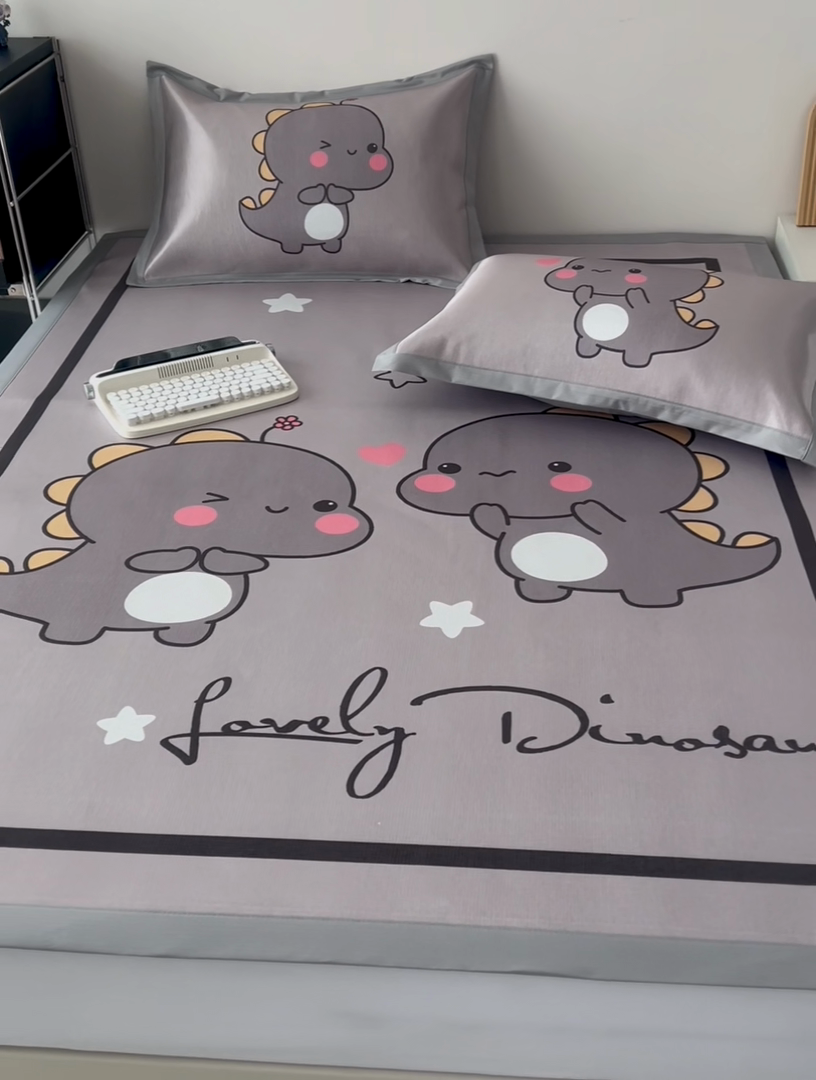 91家纺网 家纺一手货源 找家纺 倾慕家纺 800D数码大版冰丝凉席 对对龙