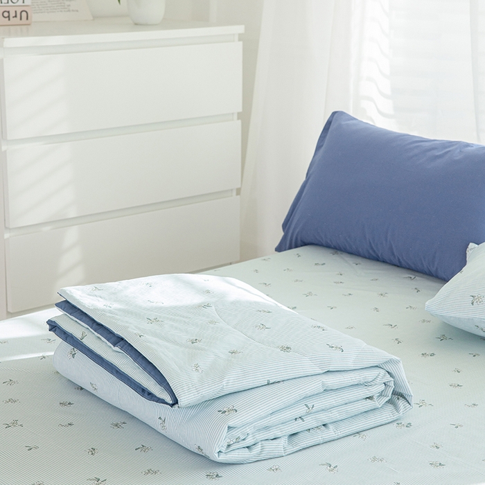 91家纺网 家纺一手货源 找家纺 （总）绫韵家纺 2025夏季全棉水洗棉混搭小碎花田园风夏被纯棉空调被套件系列