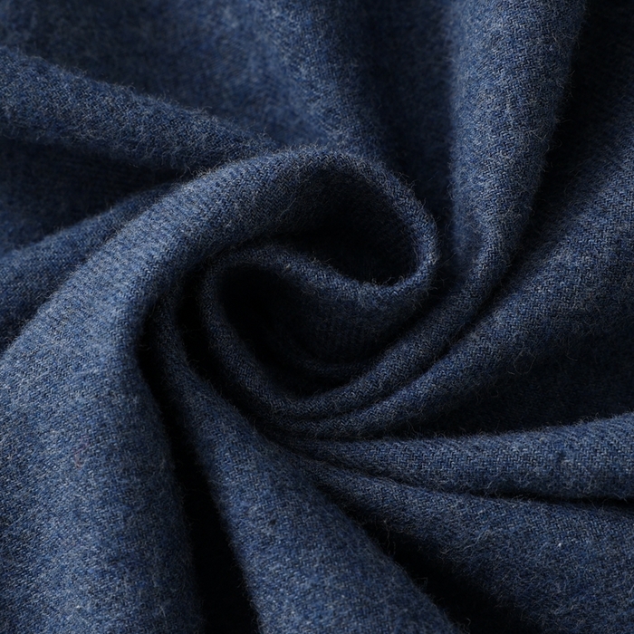 91家纺网 家纺一手货源 找家纺 伊嫚家居 2025新款无印日式双股全棉法兰绒家居服良品睡衣女纯棉直播秋冬款情侣睡衣 海军蓝纯色女