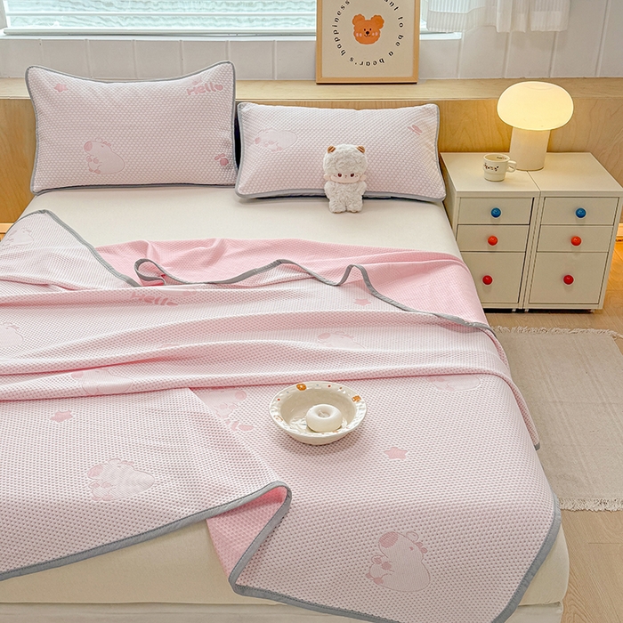 91家纺网 家纺一手货源 找家纺 （总）雪鲨家纺  2025新款凉豆豆夏凉被针织棉空调被冰豆豆夏被可机洗礼品跑量A类