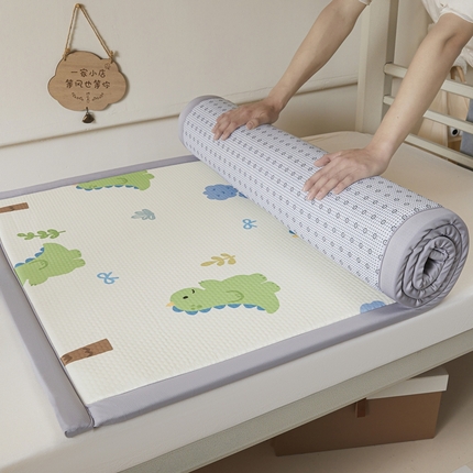 91家纺网 家纺一手货源 找家纺 （总）川悦生活 2025新款数码印花冰豆豆凉席床垫-学生床