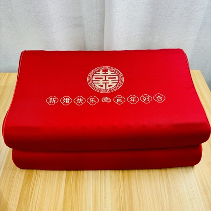 91家纺网 家纺一手货源 找家纺 （总）露函家居 2025新款全棉婚庆乳胶枕