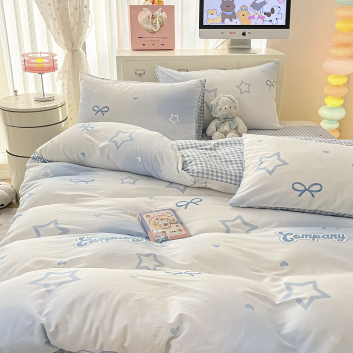 91家纺网 家纺一手货源 找家纺 晨希家居 2025新款全棉卡通印花简约款单被套-梦境