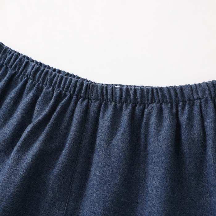 91家纺网 家纺一手货源 找家纺 伊嫚家居 2025新款无印日式双股全棉法兰绒家居服良品睡衣女纯棉直播秋冬款情侣睡衣 海军蓝纯色女