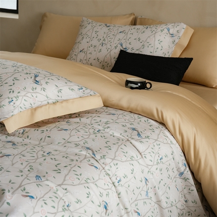 91家纺网 家纺一手货源 找家纺 （总）本制 2025新款水洗真丝印花四件套