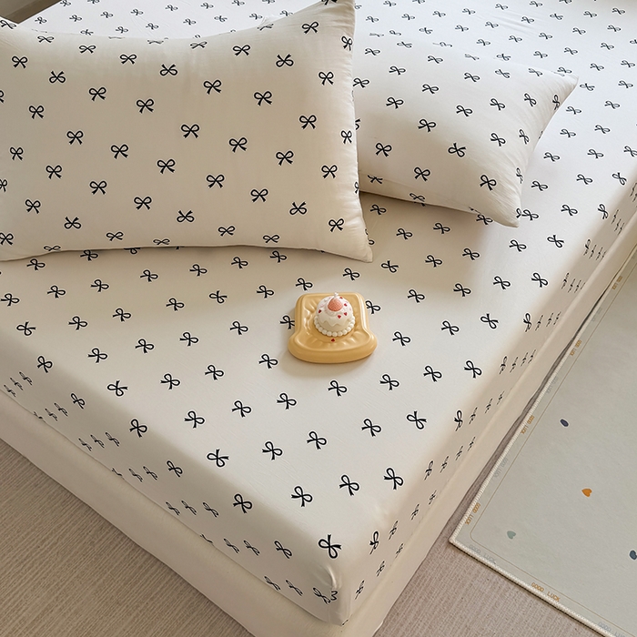 91家纺网 家纺一手货源 找家纺 （总）十一家居 2025新款ins韩系卡通印花亲肤水洗棉床笠