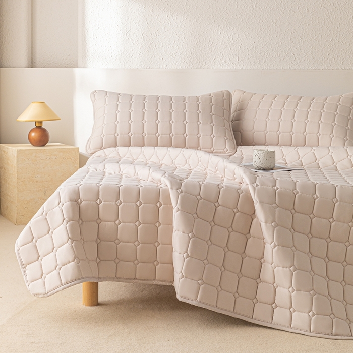 91家纺网 家纺一手货源 找家纺 欧邦 2025春夏新款四季款无印风纯色水洗棉床褥榻榻米床垫 床垫-卡其