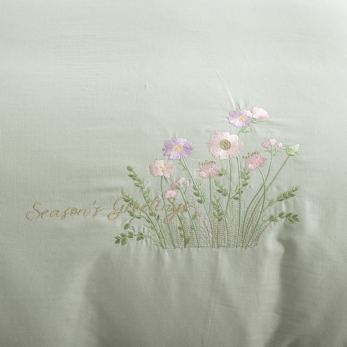 91家纺网 家纺一手货源 找家纺 （总）鲁爱家纺供货 2025新款全棉双层纱绣花四件套