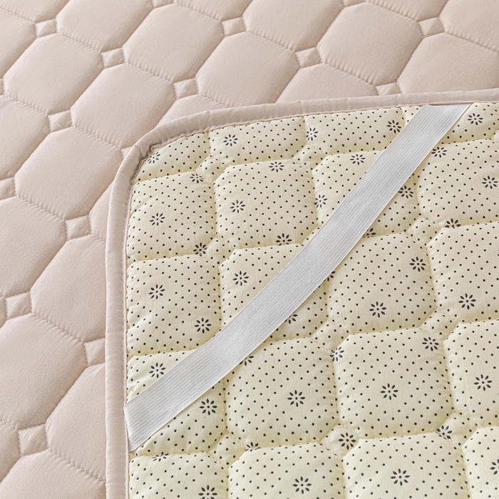 91家纺网 家纺一手货源 找家纺 欧邦 2025春夏新款四季款无印风纯色水洗棉床褥榻榻米床垫 床垫-卡其