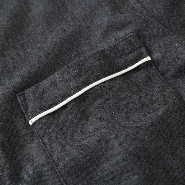 91家纺网 家纺一手货源 找家纺 伊嫚家居 2025新款无印日式双股全棉法兰绒家居服良品睡衣女纯棉直播秋冬款情侣睡衣 纯碳灰女