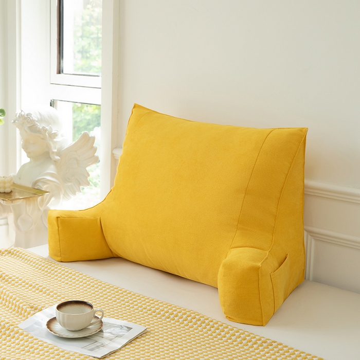 91家纺网 家纺一手货源 找家纺 一兰家纺 2025新款单人床头靠垫护腰靠背靠枕大抱枕抱抱靠 抱抱靠-明艳黄